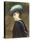 The Blue Hat-Charles Lidderdale-Premier Image Canvas