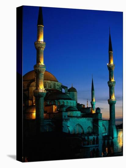 The Blue Mosque at Night, Istanbul, Turkey-Walter Bibikow-Premier Image Canvas