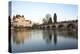 The Blue River Cafe and Bridge on the River Thames-Charlie Harding-Premier Image Canvas