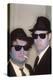 THE BLUES BROTHERS, 1980 directed by JOHN LANDIS John Belushi and Dan Aykroyd (photo)-null-Stretched Canvas