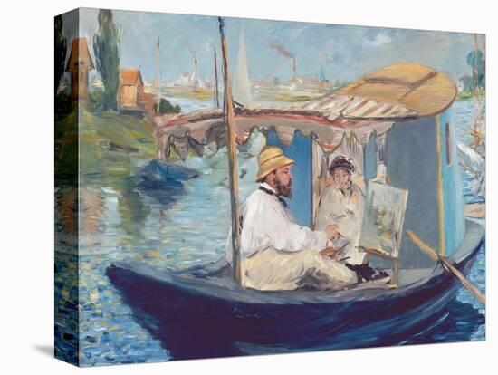 The Boat, (Claude Monet in His Floating Studio), 1874-Edouard Manet-Premier Image Canvas