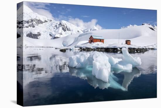 The boat house at the Argentine Research Station Base Brown, Paradise Bay, Antarctica-Michael Nolan-Premier Image Canvas