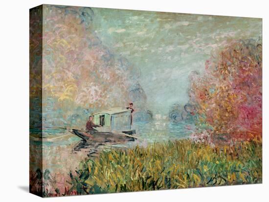 The Boat Studio on the Seine, 1875-Claude Monet-Premier Image Canvas