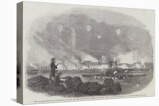 The Bombardment of Sveaborg, Burning of the 60 Gun-Boat Sheds, Sketched from an Opposite Rock-John Wilson Carmichael-Premier Image Canvas