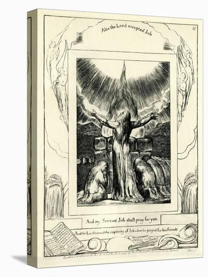 The Book of Job42:8 illustrated by william Blake-William Blake-Premier Image Canvas
