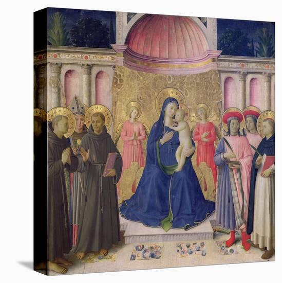 The Bosco Ai Frati Altarpiece: The Virgin and Child Enthroned with Two Angels, 1452-Fra Angelico-Premier Image Canvas