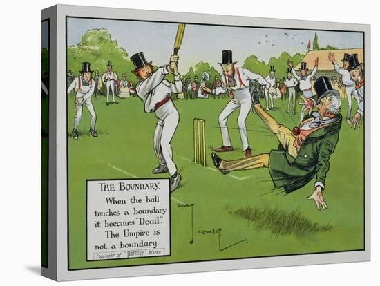 The Boundary, Illustration from Laws of Cricket, Published 1910-Charles Crombie-Premier Image Canvas