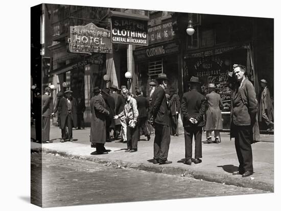 The Bowery, Noted as a Home for New York's Alcoholics, Prostitutes and the Homeless 1940s-null-Premier Image Canvas