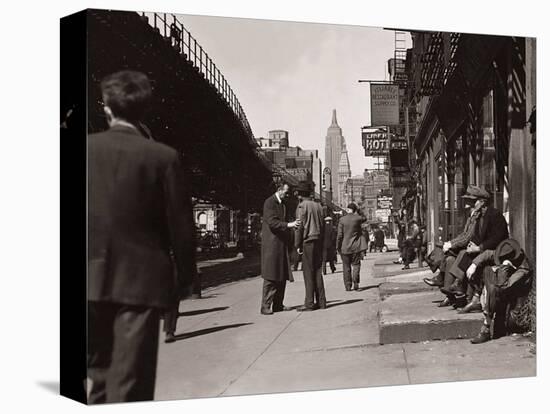 The Bowery, Noted as a Home for New York's Alcoholics, Prostitutes and the Homeless 1940s-null-Premier Image Canvas