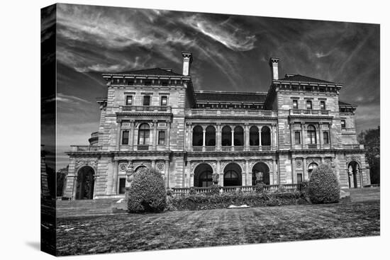 The Breakers Newport Rhode Island B/W-null-Stretched Canvas