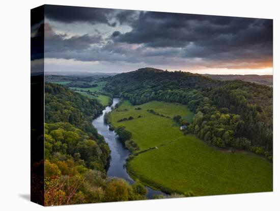 The Breaking Dawn Sky and the River Wye from Symonds Yat Rock, Herefordshire, England, United Kingd-Julian Elliott-Premier Image Canvas