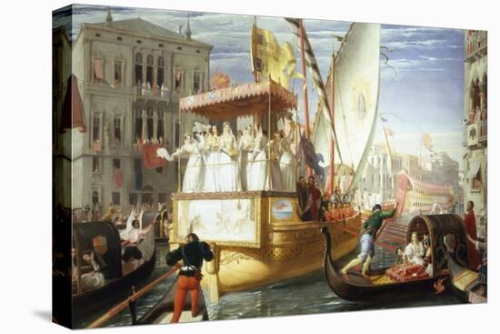 The Brides of Venice Being Taken to the Wedding, c.1528-John Rogers Herbert-Premier Image Canvas