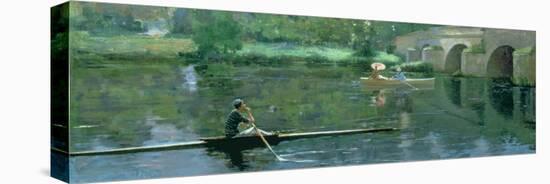 The Bridge at Grez, 1883-Sir John Lavery-Premier Image Canvas