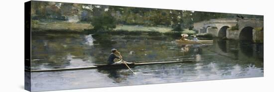 The Bridge at Grez, 1883-Sir John Lavery-Premier Image Canvas