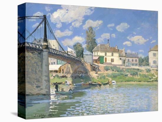 The Bridge at Villeneuve-la-Garenne, 1872-Alfred Sisley-Premier Image Canvas