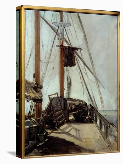 The Bridge of a Boat Painting by Edouard Manet (1832-1883) 1860 Sun. 0,45X0,54 M Melbourne. Nationa-Edouard Manet-Premier Image Canvas