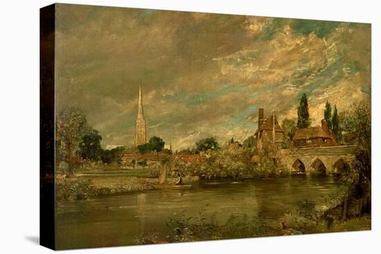 The Bridge of Harnham and Salisbury Cathedral, c.1820-John Constable-Premier Image Canvas