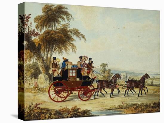 The Brighton - London Coach on the Open Road, 1831-John Frederick Herring I-Premier Image Canvas
