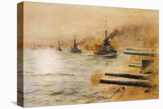 The British Second Division of Battleships Fire on the Germans at the Battle of Jutland-William Lionel Wyllie-Premier Image Canvas