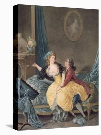 'The Broken Fan', end eighteenth century-Jean-Baptiste Huet-Premier Image Canvas