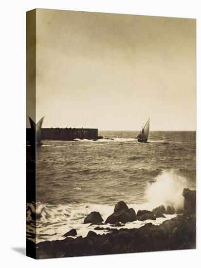 The Broken Wave; La Vague Brise-Mer, Mediterranee-Gustave Le Gray-Premier Image Canvas