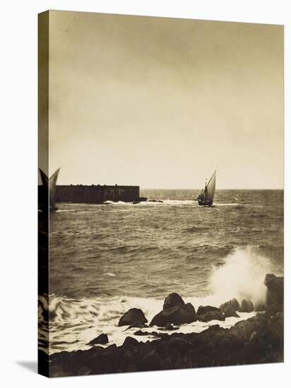 The Broken Wave; La Vague Brise-Mer, Mediterranee-Gustave Le Gray-Premier Image Canvas
