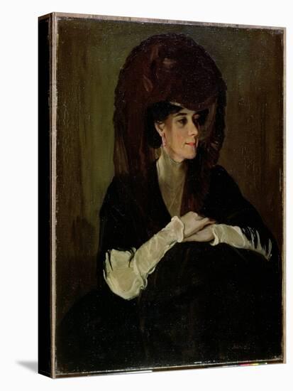 The Brown Veil (Oil on Canvas)-William Nicholson-Premier Image Canvas