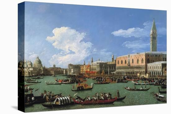 The Bucintoro Preparing to Leave the Molo on Ascension Day-Canaletto-Premier Image Canvas