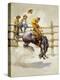 The Bucking Bronco, (Oil on Canvas)-Newell Convers Wyeth-Premier Image Canvas