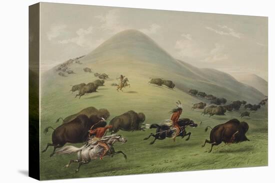 The Buffalo Hunt-George Catlin-Premier Image Canvas