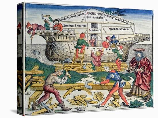 The Building of Noahs Ark, from the Nuremberg Chronicle, 1493-Michael Wolgemut-Premier Image Canvas