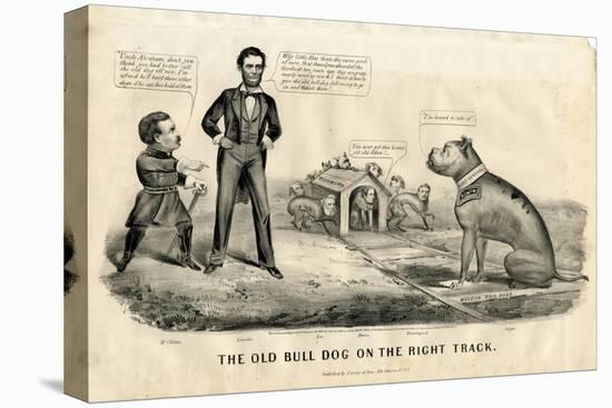 The Bull Dog on the Right Track, 1864-Currier & Ives-Premier Image Canvas