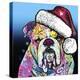 The Bulldog Christmas-Dean Russo-Premier Image Canvas