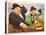 The Bullfighters, US Lobbycard, L-R: Oliver Hardy, Stan Laurel, 1945-null-Stretched Canvas