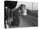 The Burlington Zephyr, East Dubuque, Illinois, c.1940-John Vachon-Stretched Canvas