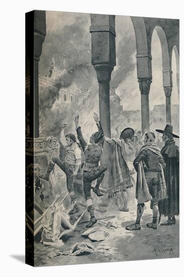 'The Burning of a Palace of Godoy By The Populace at Madrid', 1896-Unknown-Premier Image Canvas