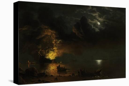 The Burning Ship, 1869-Albert Bierstadt-Premier Image Canvas