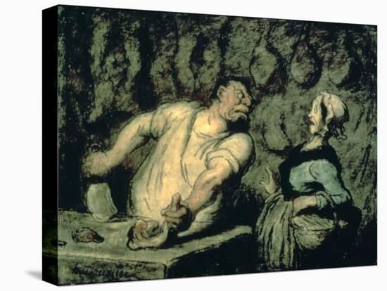 The Butcher, Montmartre Market, 1857-1858-Honoré Daumier-Premier Image Canvas