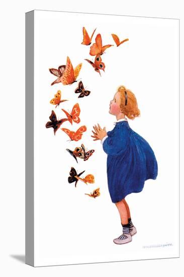 The Butterflies-Jessie Willcox-Smith-Stretched Canvas