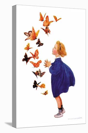 The Butterflies-Jessie Willcox-Smith-Stretched Canvas