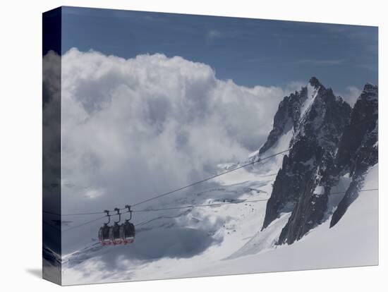 The Cable Car Between Italy and France Through the Mont Blanc Massif, Aiguille Du Midi, Chamonix, H-Angelo Cavalli-Premier Image Canvas