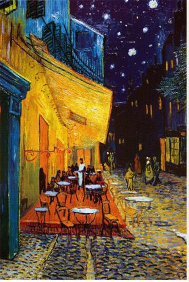 The Café Terrace on the Place du Forum, Arles, at Night, c.1888-Vincent van Gogh-Stretched Canvas