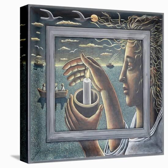 The Candle, 2021 (Tinted Gesso on Wood)-PJ Crook-Premier Image Canvas