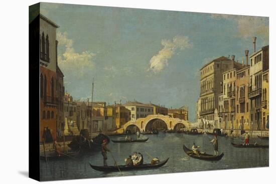 The Cannaregio, Venice, with Palazzo Testa, Palazzo Surian-Bellotto and the Ponte Dei Tre Archi,…-Canaletto-Premier Image Canvas