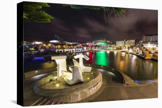 The Capital City of Wellington, Harbour at Night, North Island, New Zealand, Pacific-Michael Nolan-Premier Image Canvas