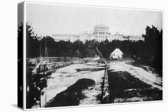 The Capitol Without its Dome, Washington DC, USA, C1858-MATHEW B BRADY-Premier Image Canvas