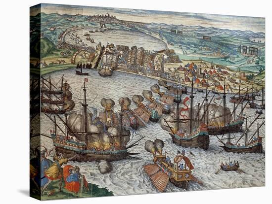 The Capture of La Goulette and Tunis by Charles V, 1535-Franz Hogenberg-Premier Image Canvas