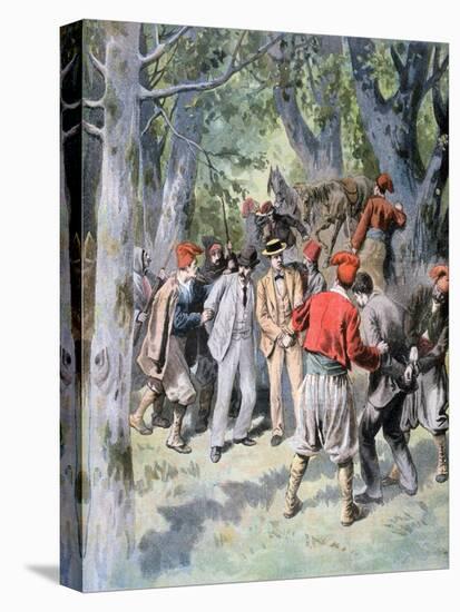 The Capture of Two French Travelers by Brigands in Sardinia, 1894-null-Premier Image Canvas