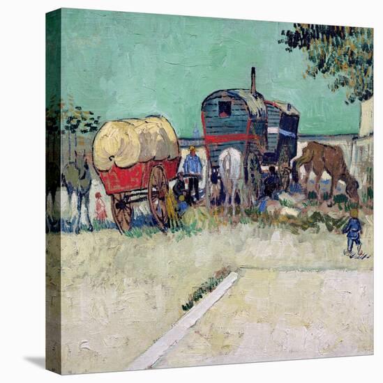 The Caravans, Gypsy Encampment Near Arles, 1888-Vincent van Gogh-Premier Image Canvas