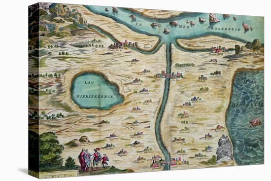 The "Carte De Tendre," a Map of an Imaginary Country-null-Premier Image Canvas